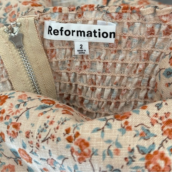 Reformation‎ Denver Linen Dress Size 2 - Picture 6 of 6